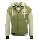Enos Oversized Baseball Chaqueta Clásica con capucha -8632- Verde Enos Oversized Baseball Chaqueta Clásica con capucha -8632- Verde