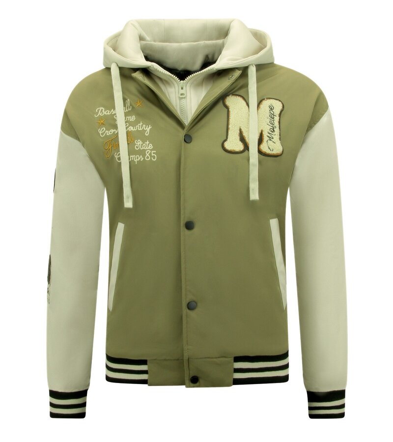 Enos Oversized Baseball Chaqueta Clásica con capucha -8632- Verde