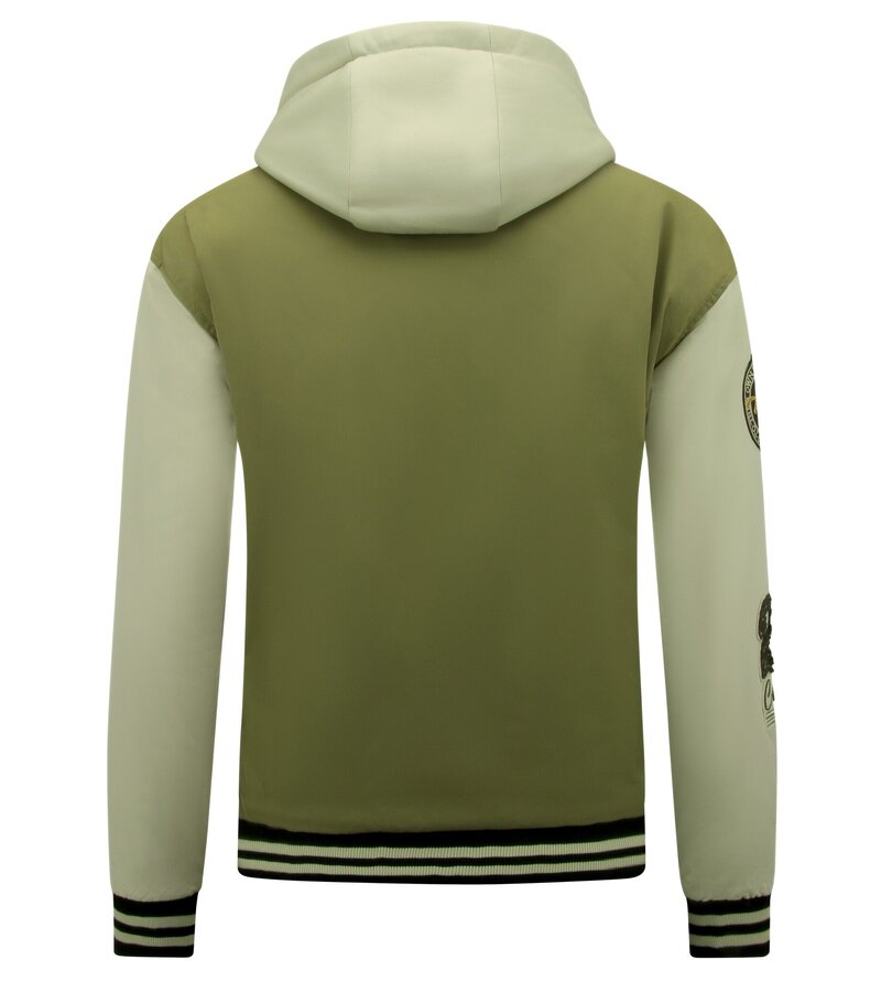 Enos Oversized Baseball Chaqueta Clásica con capucha -8632- Verde