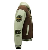 Enos Béisbol Jas met Capuchon Oversized -8632- Bruin