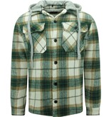 Enos Lumberjacket Hombre con Capucha -7091- Verde