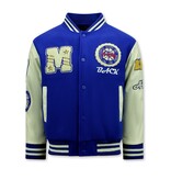 Enos Vintage Oversized American Baseball Jacket Hombre - 7086 - Azul