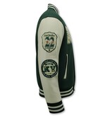 Enos Vintage Oversized Varsity Jacket Hombre - 7086 - Verde