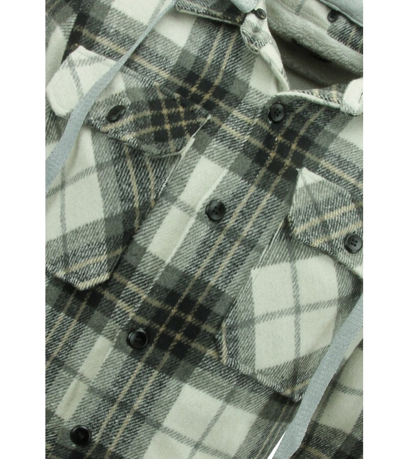 Enos Chaqueta Lumberjack con Capucha Teddy Lana -7091- Negro