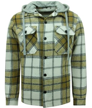 Enos Chaqueta Lumberjack Hombre con Capucha -7091- Marrón