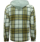 Enos Chaqueta Lumberjack Hombre con Capucha -7091- Marrón