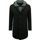 Abrigo sastre negro con capucha