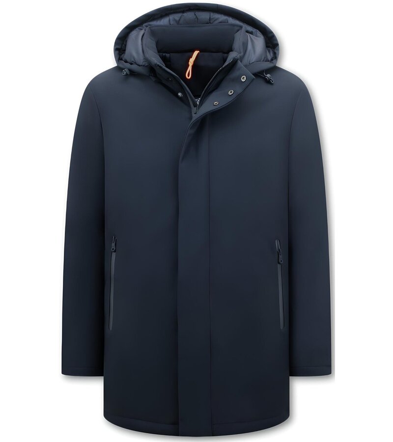 Enos Abrigo de Invierno Neat para Hombre con Capucha Desmontable - 8766 - Azul