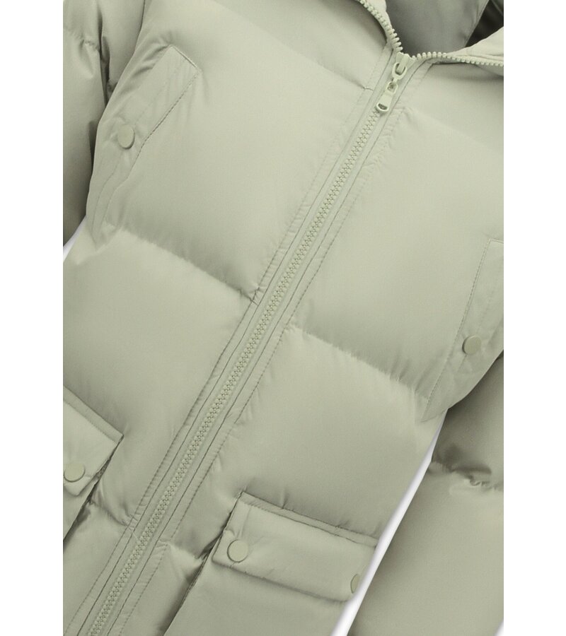 Local Fanatic Chaqueta Parka Larga Fechada Hombre - 3361 - Crema/Blanco