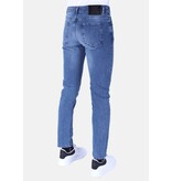 True Rise Vaqueros de pierna recta para hombre - Regular Fit- DP48- Azul