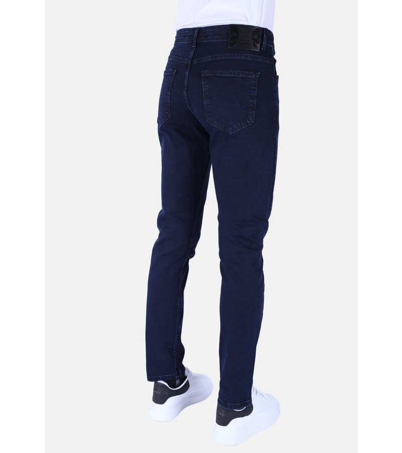 True Rise Vaqueros de corte recto superelásticos para hombre - DP56 - Azul