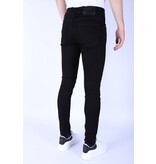 Local Fanatic Vaqueros Neat Slim-Fit con elástico para hombre -1091- Negro