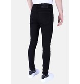 Local Fanatic Vaqueros Neat Slim-Fit con elástico para hombre -1091- Negro