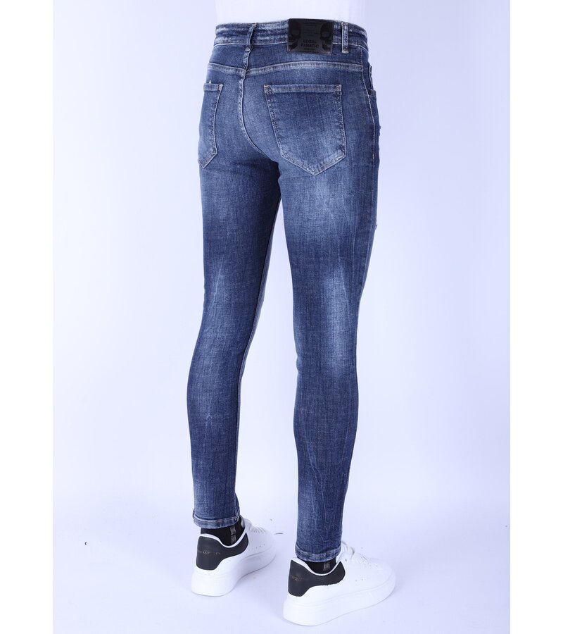 Local Fanatic Vaquero azul Stone Washed Jeans Slim Fit -1103 - Azul
