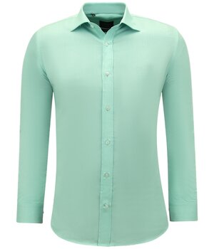 Gentile Bellini Camisa Oxford de manga larga para hombre - Verde