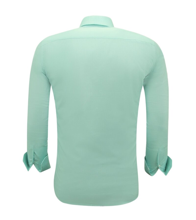 Gentile Bellini Camisa Oxford de manga larga para hombre - Verde