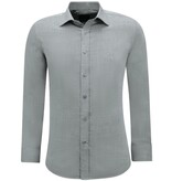 Gentile Bellini  Blusa Oxford Hombre Manga Larga Liso - Gris