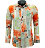 Gentile Bellini Camisas de hombre con estampados de colores - 3146 - Marrón