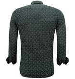 Gentile Bellini Camisa Casual Hombre Manga Larga con Estampado - 3143 - Negro