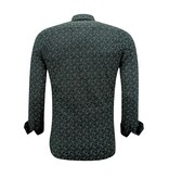Gentile Bellini Camisa Casual Hombre Manga Larga con Estampado - 3143 - Negro