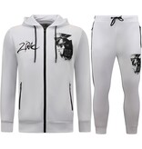 TopStar Chándal Hombre Tupac Shakur - Homesuit - 2Pac Jogging Suit - 267 - Blanco