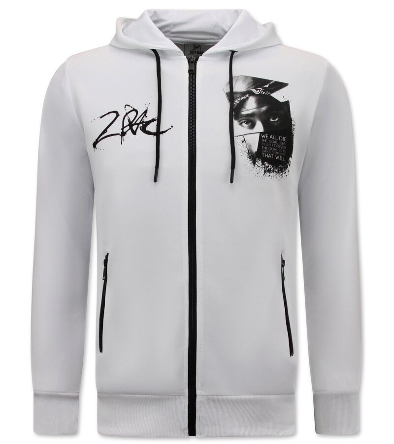 TopStar Chándal Hombre Tupac Shakur - Homesuit - 2Pac Jogging Suit - 267 - Blanco