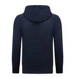 Enos Sudadera con capucha Hombre - Blanco Basic Hoodie - Azul oscuro Enos Sudadera con capucha Hombre - Blanco Basic Hoodie - Azul oscuro