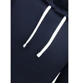 Enos Sudadera con capucha Hombre - Blanco Basic Hoodie - Azul oscuro Enos Sudadera con capucha Hombre - Blanco Basic Hoodie - Azul oscuro