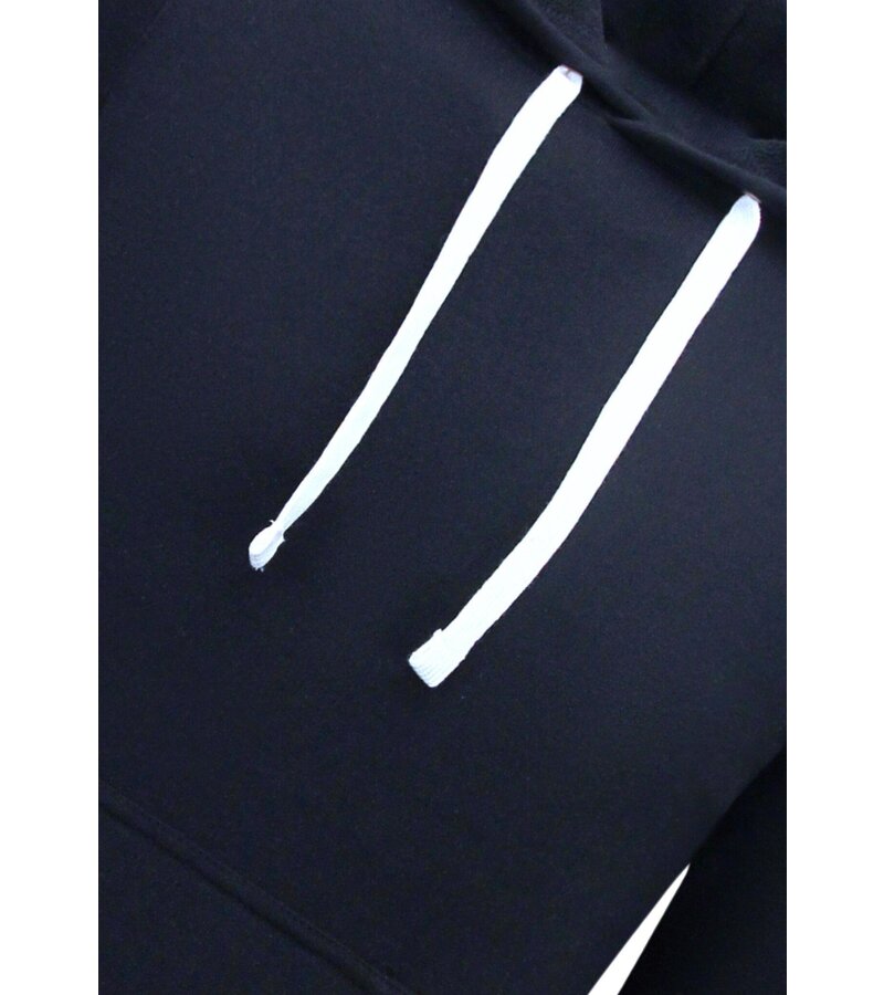 Enos Sudadera con capucha Hombre - Blanco Basic Hoodie - Azul oscuro