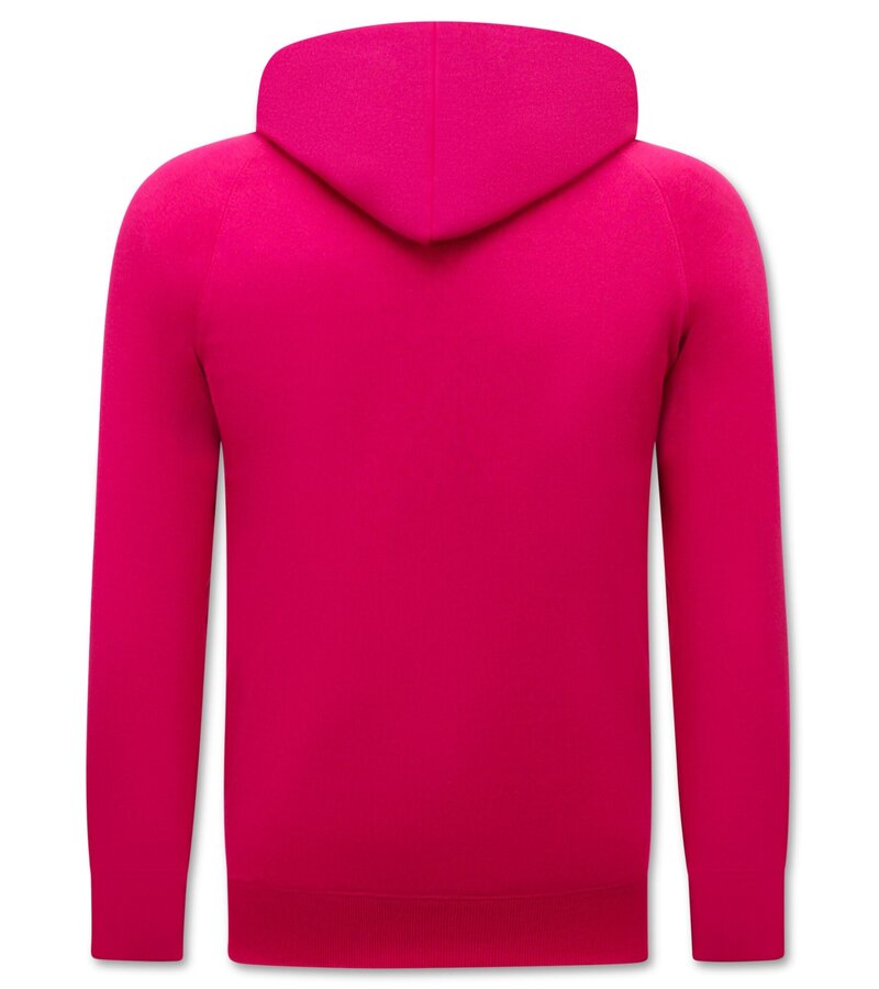 Enos Sudadera con capucha Hombre - Sudadera clásica con capucha - Magenta
