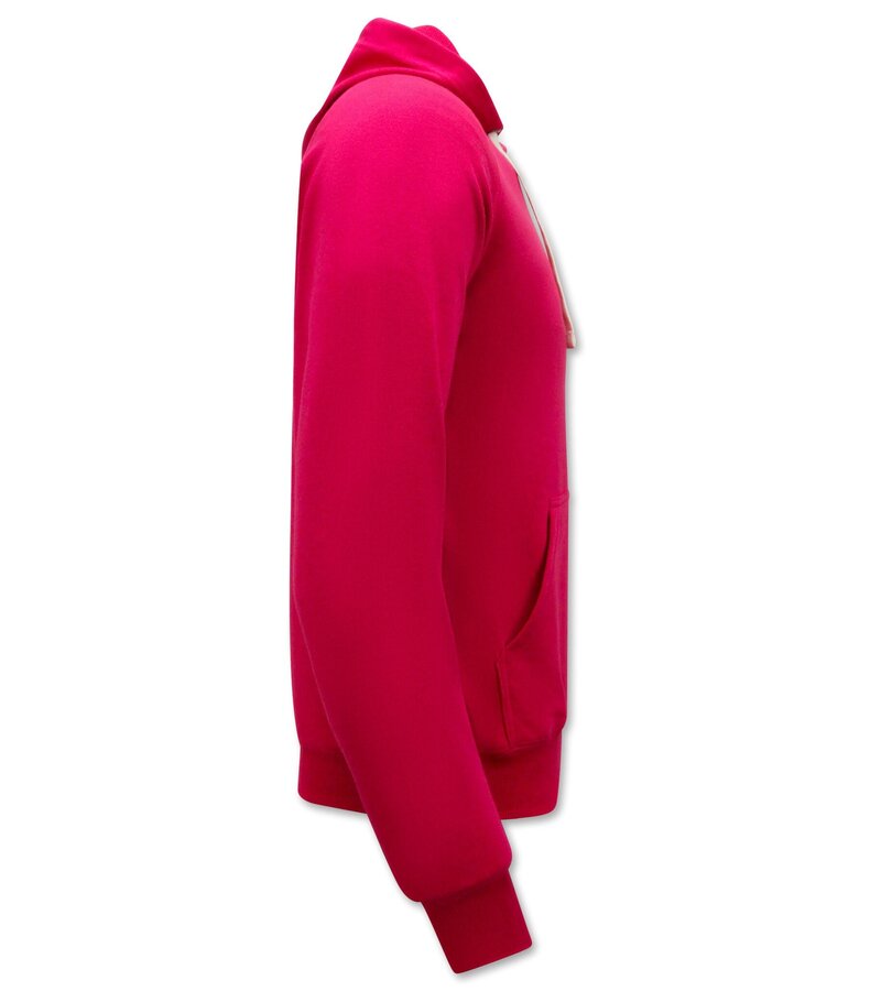 Enos Sudadera con capucha Hombre - Sudadera clásica con capucha - Magenta