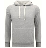 Enos Sudadera con capucha Hombre - Plain Classic Hoodie - Gris