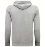 Enos Sudadera con capucha Hombre - Plain Classic Hoodie - Gris