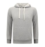 Enos Sudadera con capucha Hombre - Plain Classic Hoodie - Gris
