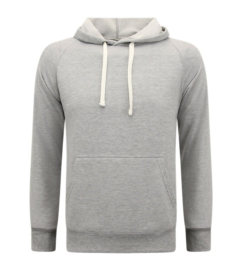 Enos Sudadera con capucha Hombre - Plain Classic Hoodie - Gris