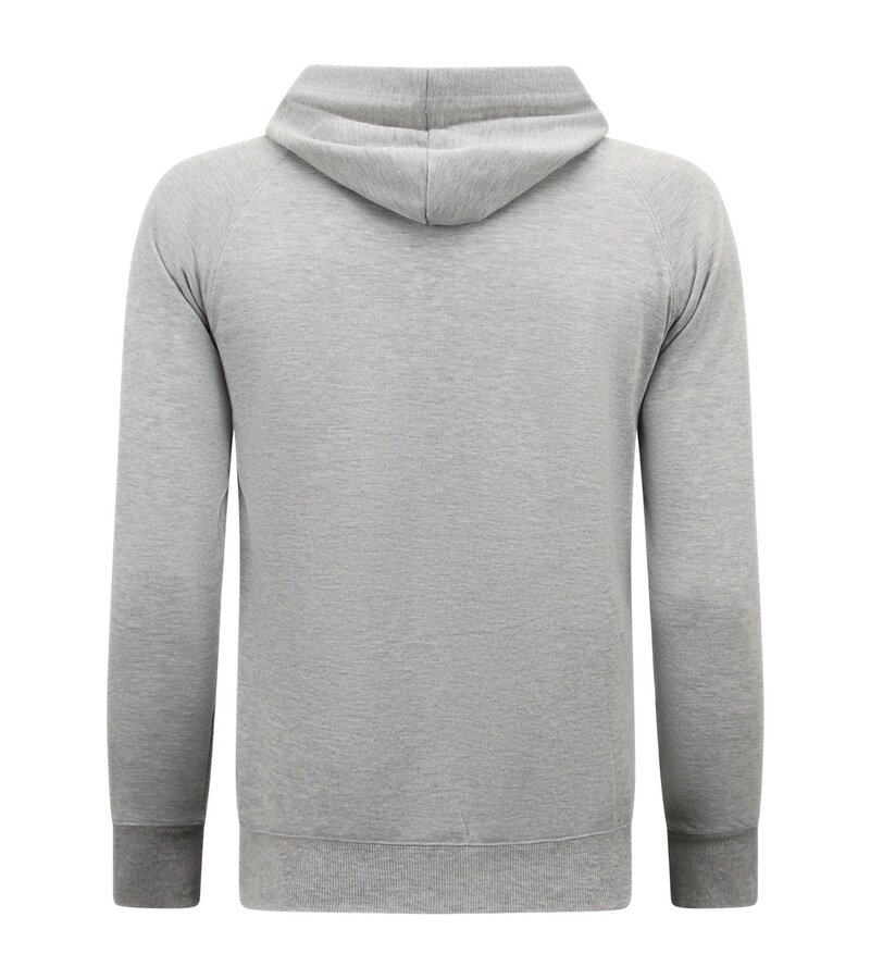 Enos Sudadera con capucha Hombre - Plain Classic Hoodie - Gris
