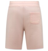 Enos Sudadera Hombre con Cremallera - Jogging Shorts Hombre - SET - Rosa