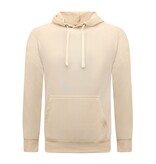 Enos Sudadera con Capucha Hombre - Sudadera Corta Hombre - SET - Beige