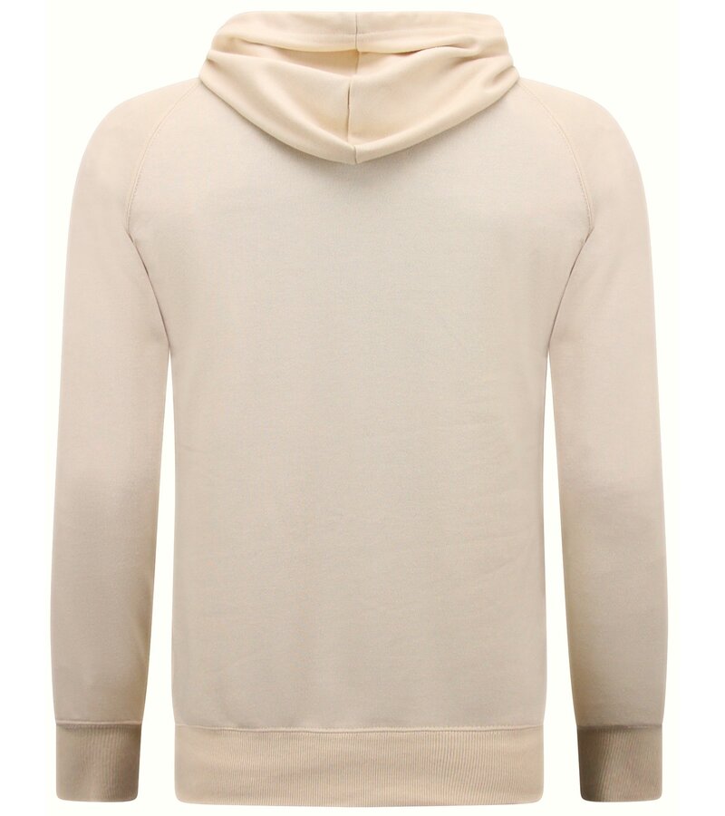 Enos Sudadera con Capucha Hombre - Sudadera Corta Hombre - SET - Beige