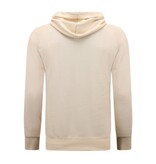Enos Sudadera con Capucha Hombre - Sudadera Corta Hombre - SET - Beige