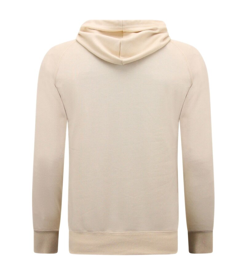 Enos Sudadera con Capucha Hombre - Sudadera Corta Hombre - SET - Beige