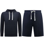 Enos Sudadera con capucha Hombre - Pantalones cortos Hombre - SET- Azul oscuro