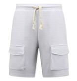 TopStar Camiseta Ribbed Oversized - Pantalones cortos de chándal para hombre - SET - Blanco