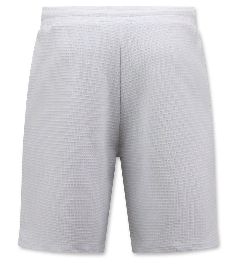 TopStar Camiseta Ribbed Oversized - Pantalones cortos de chándal para hombre - SET - Blanco