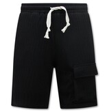 TopStar Conjunto acanalado de verano para hombre - SET - Negro