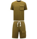 TopStar Conjunto acanalado de verano para hombre - SET - Marrón