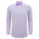 Camisa de Lino para Hombre - Regular Fit - Casual Blanco - Morado