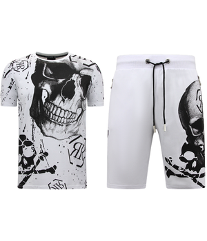 Enos Conjuntos Hombre - Calavera - Strass - 7975/7976 - Blanco