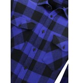 LF Camisa de franela para hombre - Blusa leñador para hombre - Azul