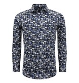 LF Blusa de Hombre de Manga Larga - Camisa Casual Hombre - Azul